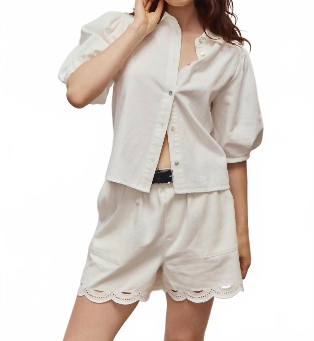 NEW MELISSA NEPTON laura shirt in off white